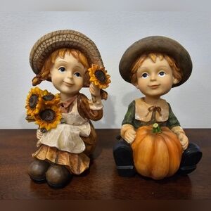 Charming Harvest Figurine Set 6" Tall